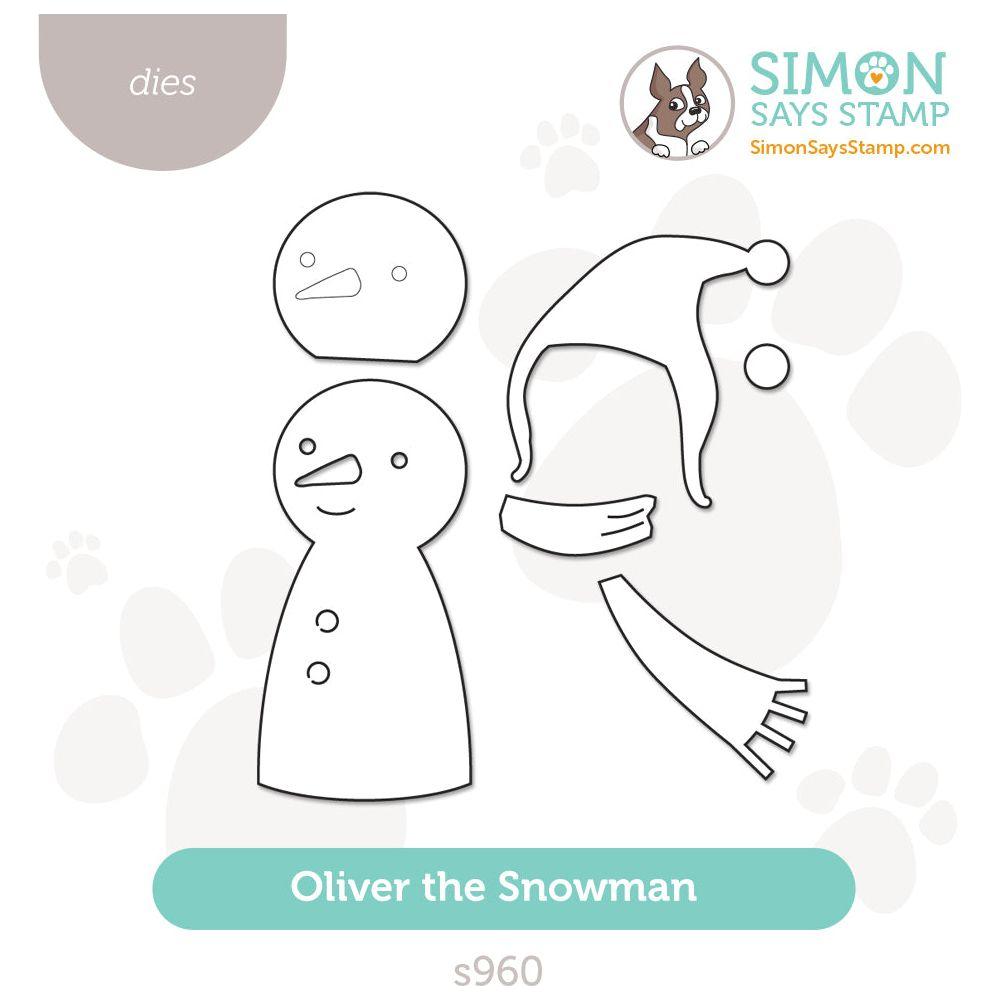 Simon Says Stamp Oliver the Snowman Wafer Dies s960 Festive Fun