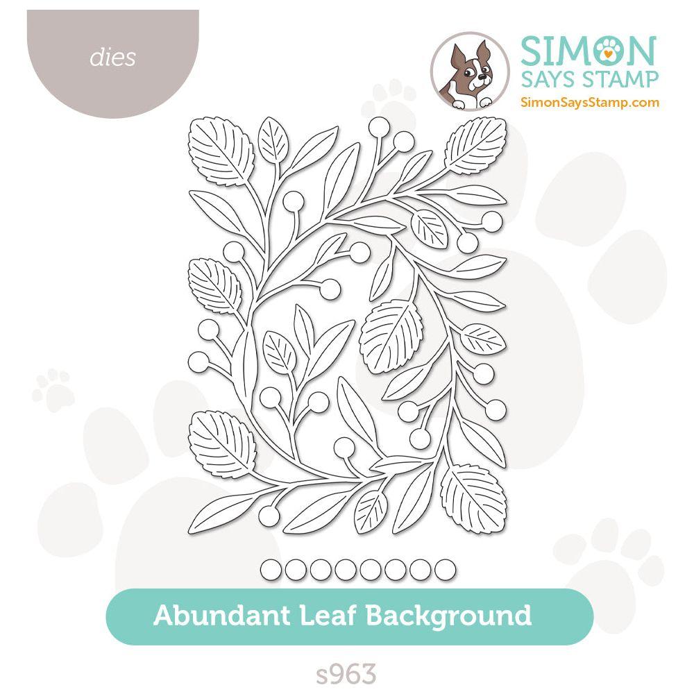 Simon Says Stamp Abundant Leaf Background Wafer Die s963 Festive Fun