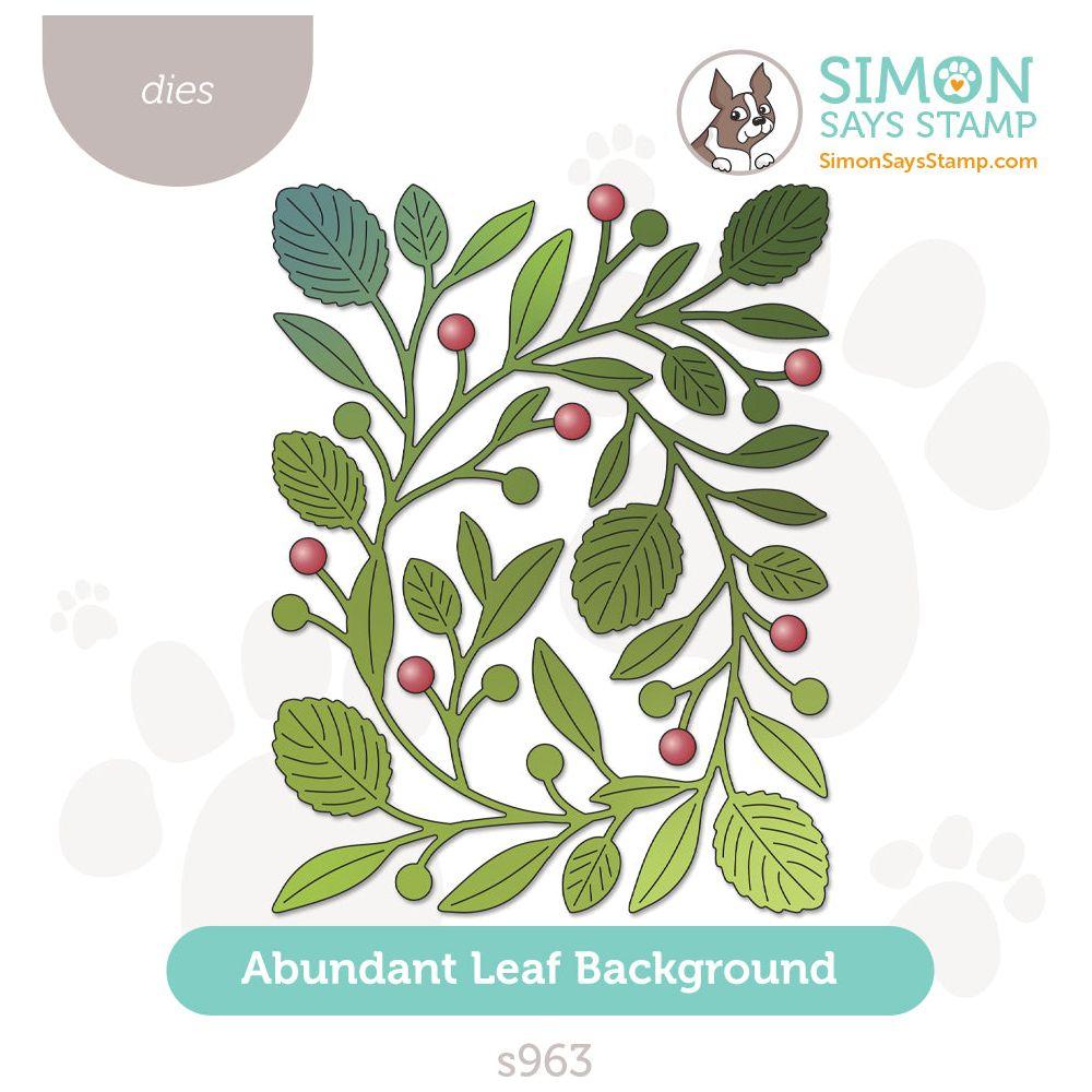 Simon Says Stamp Abundant Leaf Background Wafer Die s963 Festive Fun