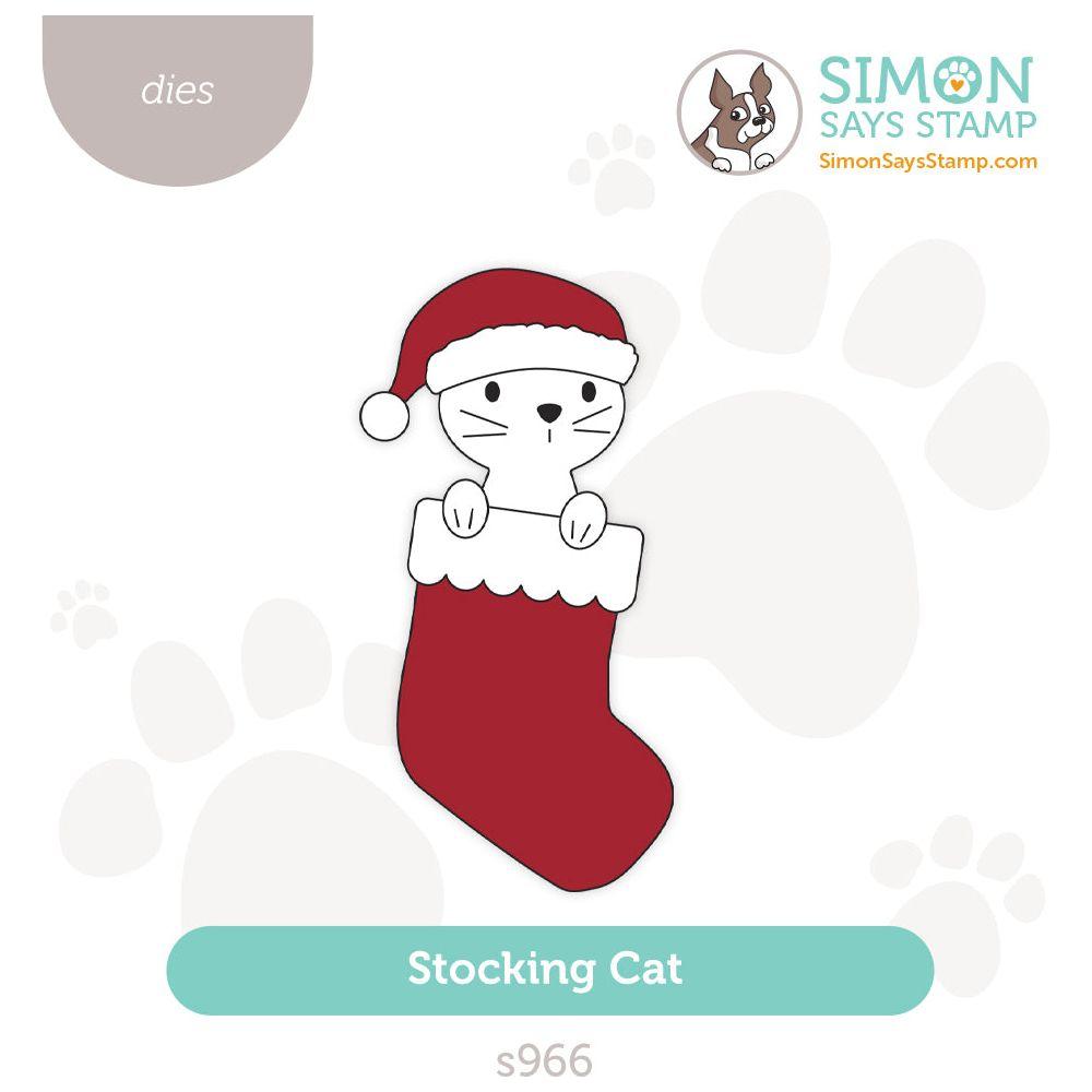 Simon Says Stamp Stocking Cat Wafer Dies s966 Sweet Wishes