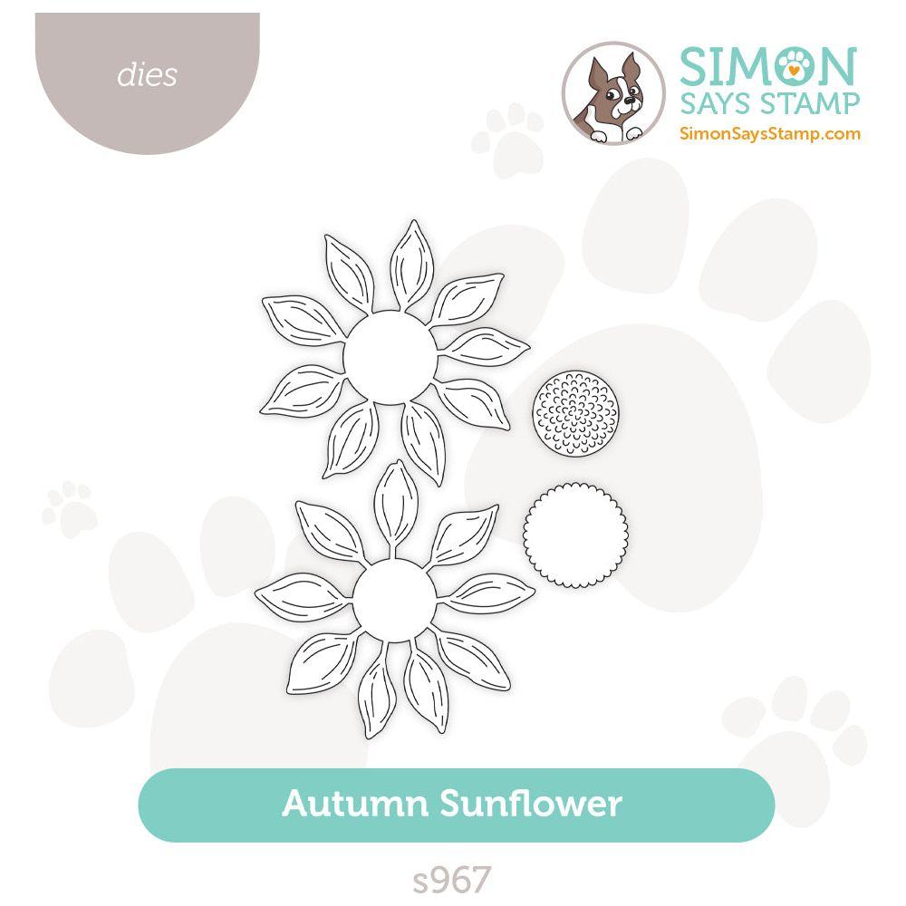 Simon Says Stamp Autumn Sunflower Wafer Dies s967 Sweet Wishes