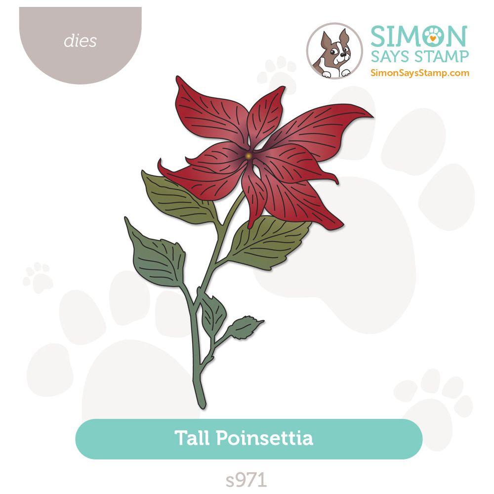 Simon Says Stamp Tall Poinsettia Wafer Dies s971 Festive Fun