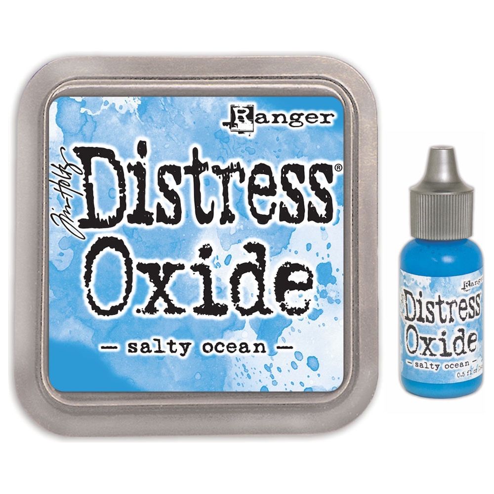 Tim Holtz Distress Salty Ocean Oxide Ink Pad And Reinker Bundle Ranger –  Simon Says Stamp