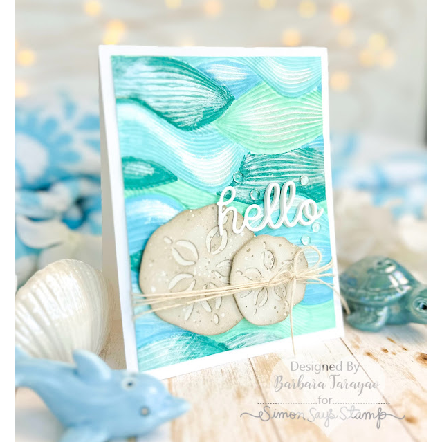 Simon Says Stamp Small Sand Dollar Wafer Die 1113sd Sunny Vibes Hello Card | color-code:ALT03