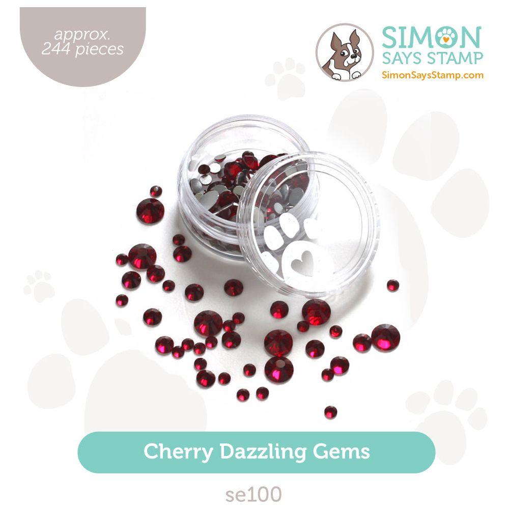 Simon Says Stamp Pawsitively Dazzling Gems Cherry se100 Be Bold