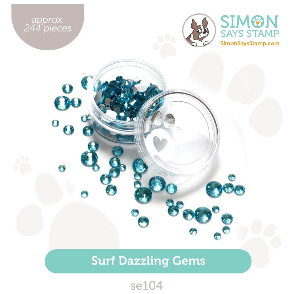 Simon Says Stamp Pawsitively Dazzling Gems Surf se104 Be Bold