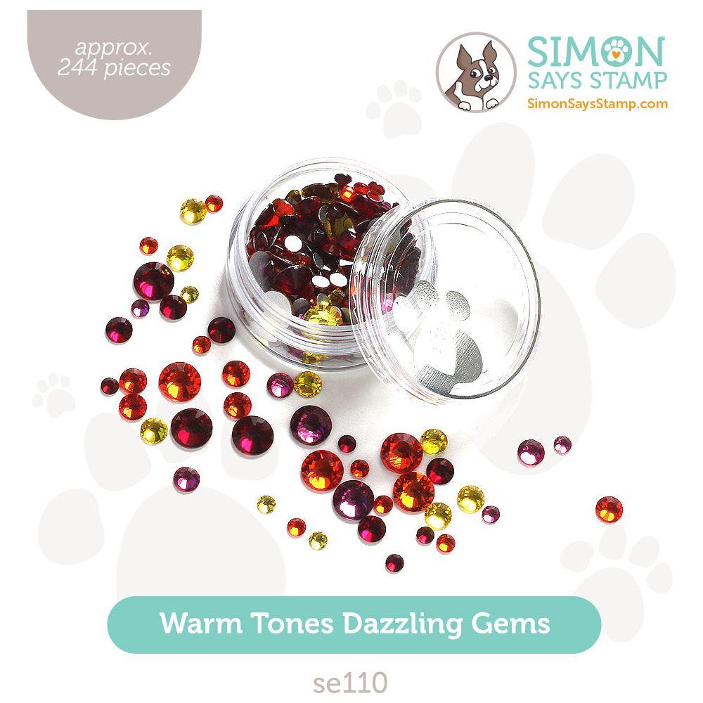 Simon Says Stamp Pawsitively Dazzling Gems Warm Tones se110 Celebrate