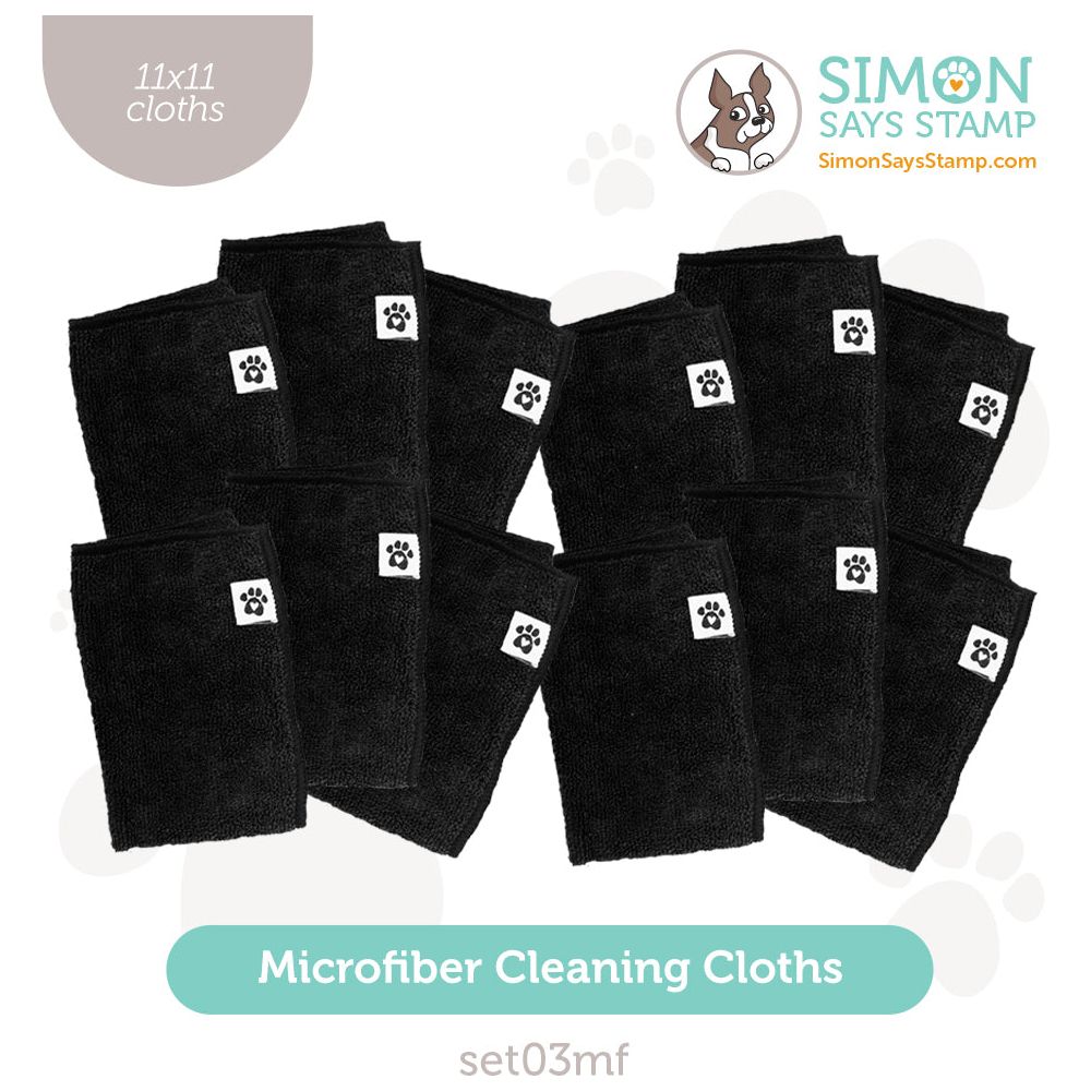 Simon Says Stamp Pawsitively Perfect Microfiber Cleaning Cloth Bundle of 12