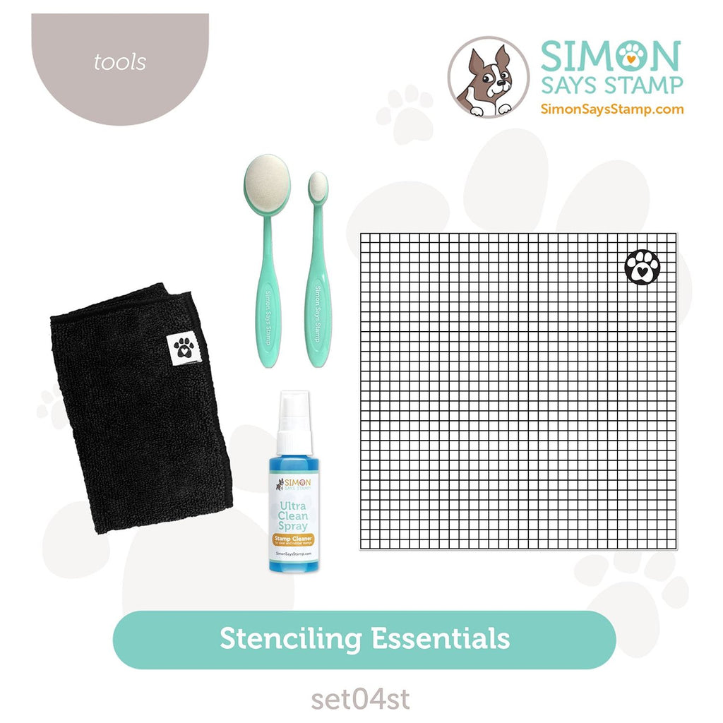 Simon Says Stamp Stenciling Essentials Bundle set04st To Be Loved