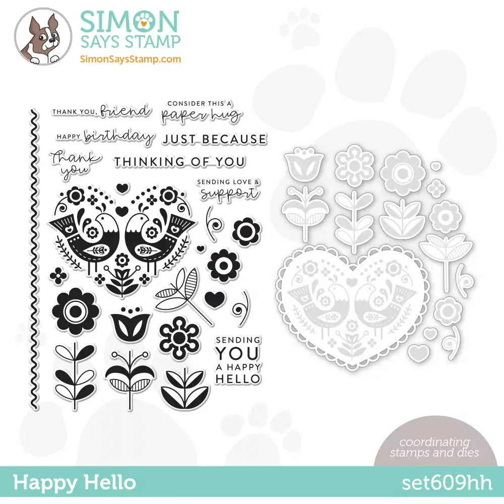 Simon Says Stamps and Dies Happy Hello set609hh Just For You