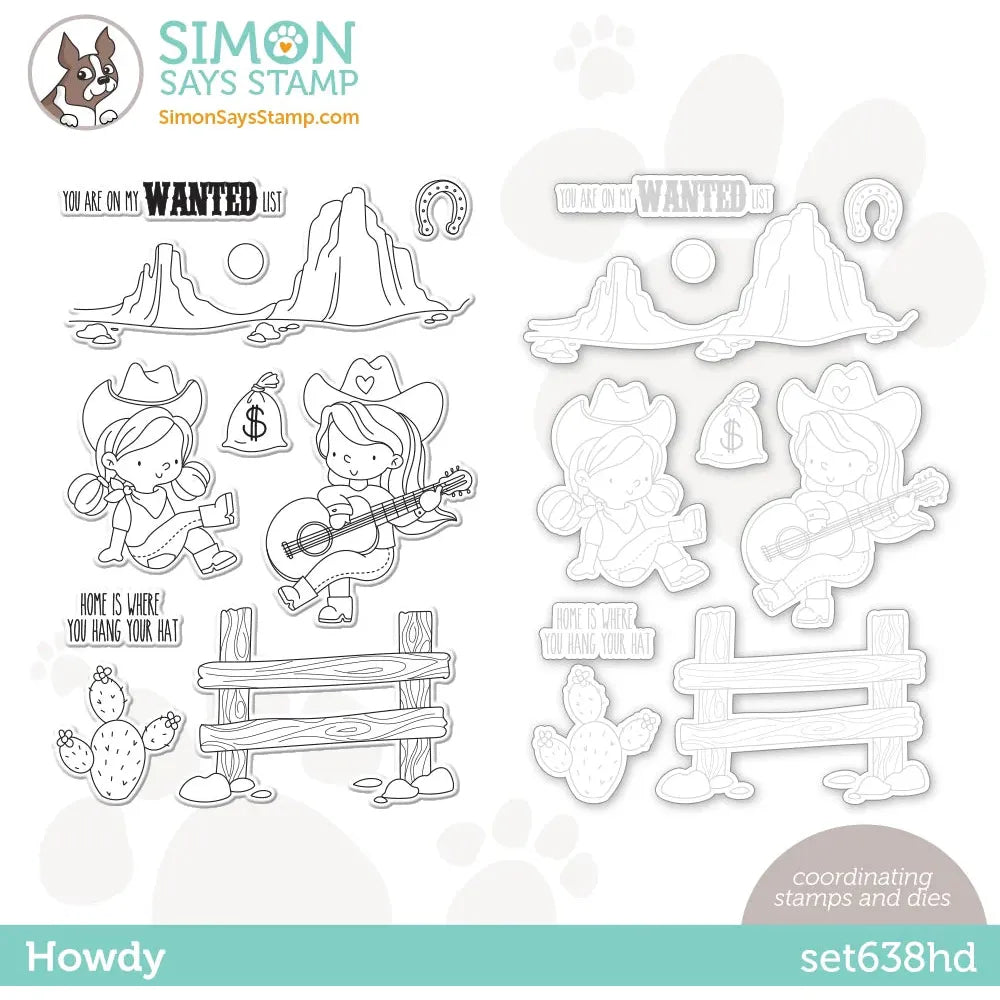 Simon Says Stamps And Dies Howdy set638hd Dear Friend