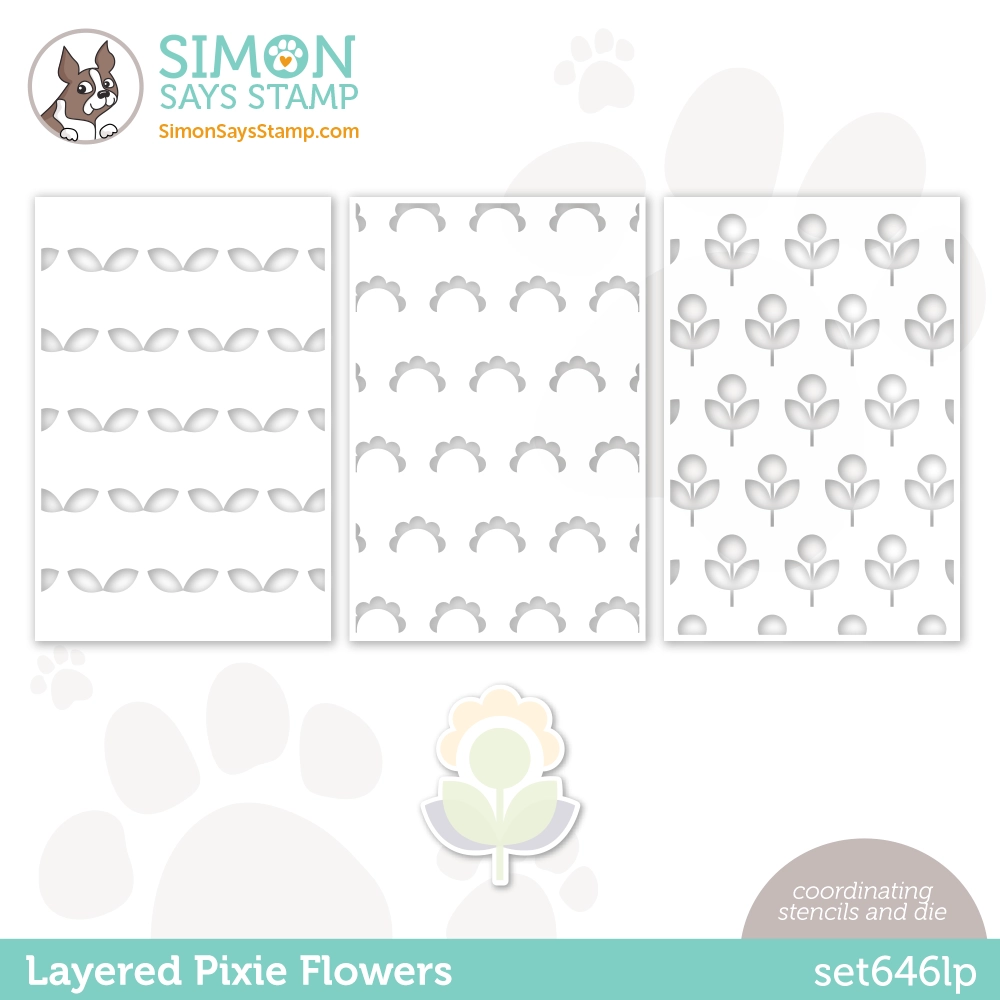 Simon Says Stamp Stencil And Die Layered Pixie Flowers set646lp Out Of