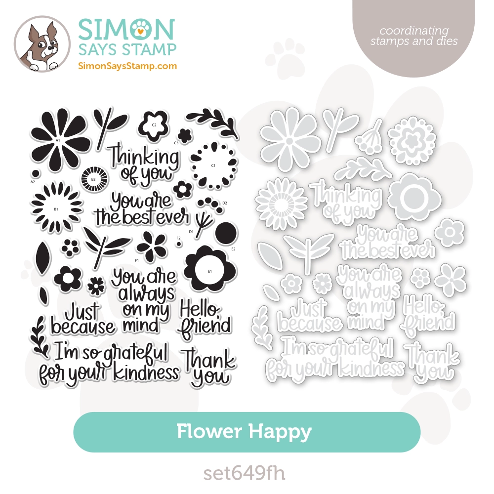 Simon Says Stamps and Dies Flower Happy set649fh