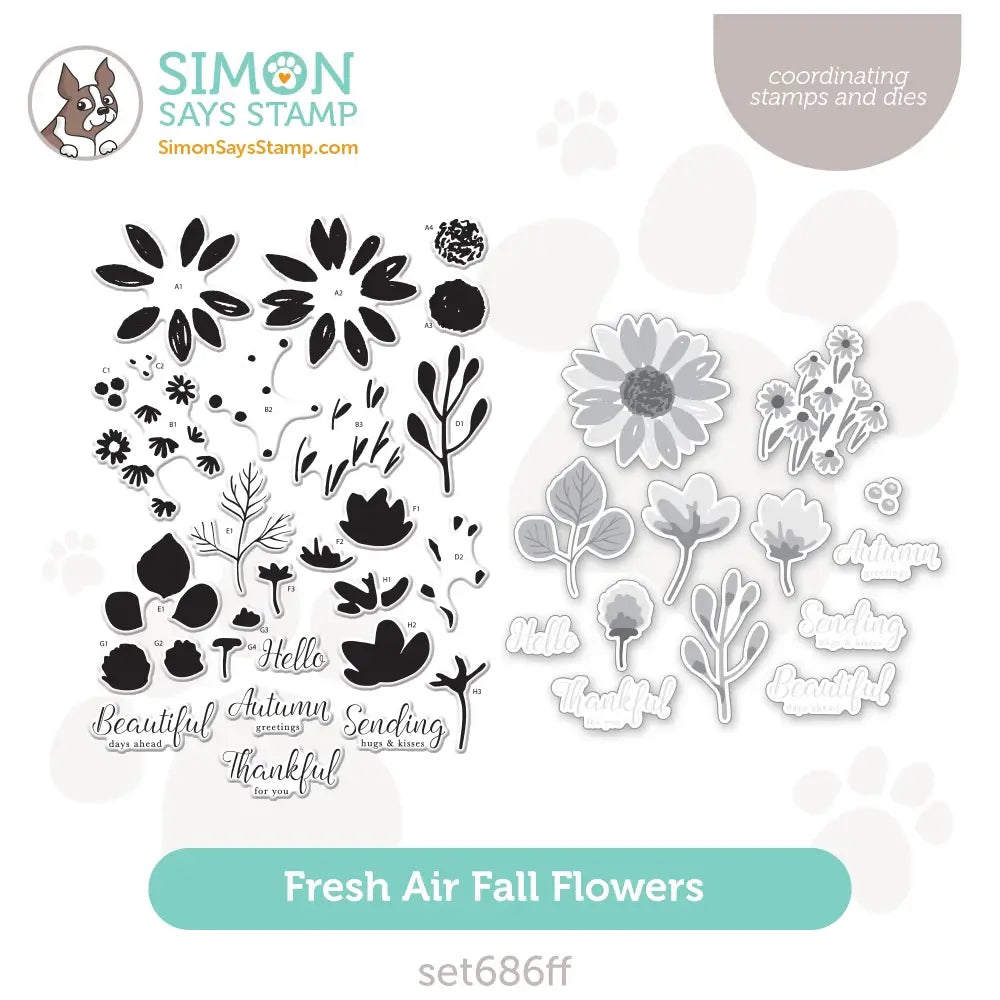 Simon Says Stamps And Dies Fresh Air Fall Flowers set686ff Season Of Wonder