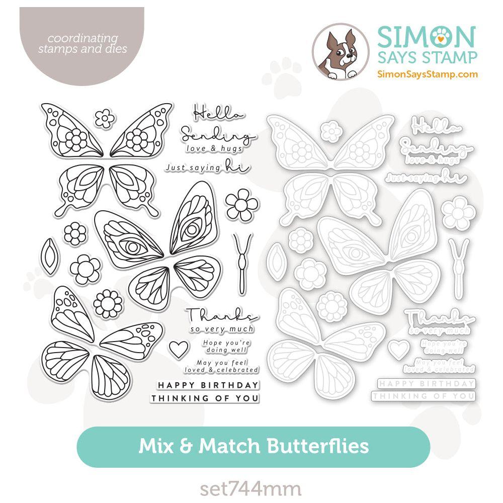 Simon Says Stamps And Dies Mix And Match Butterflies set744mm Splendor