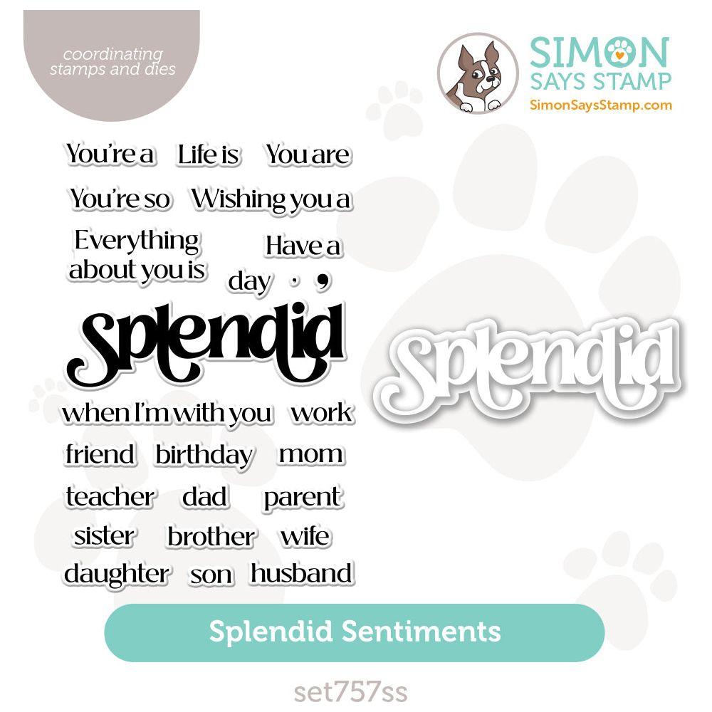 Simon Says Stamps And Dies Splendid Sentiments set757ss Be Bold