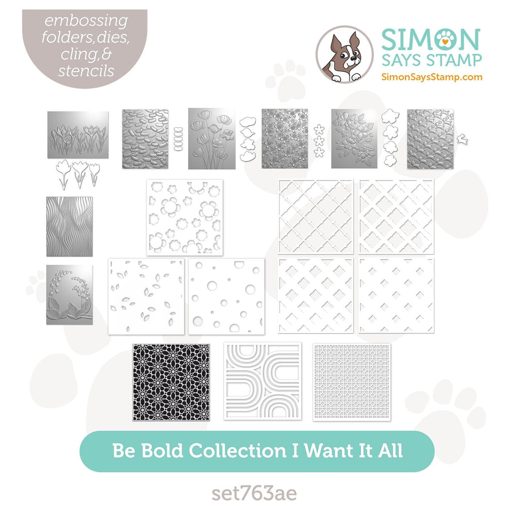 Simon Says Stamp Be Bold Collection I Want It All Extras