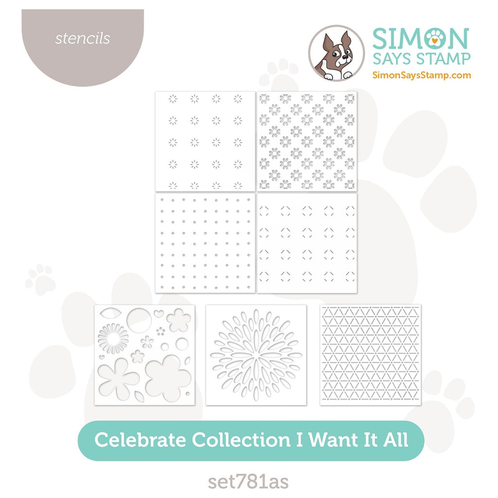 Simon Says Stamp Celebrate Collection I Want It All Stencils