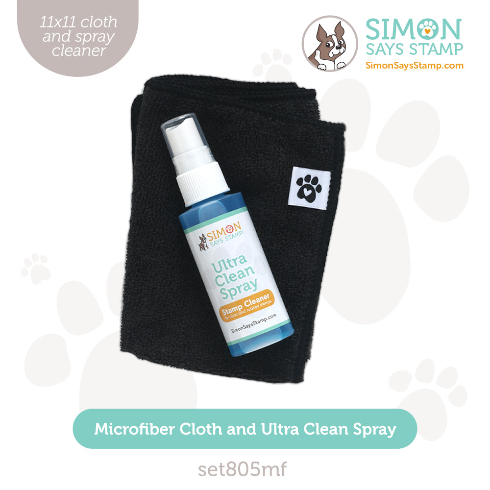 Simon Says Stamp Microfiber Cleaning Cloth and Spray Cleaner set805mf Sunny VIbes
