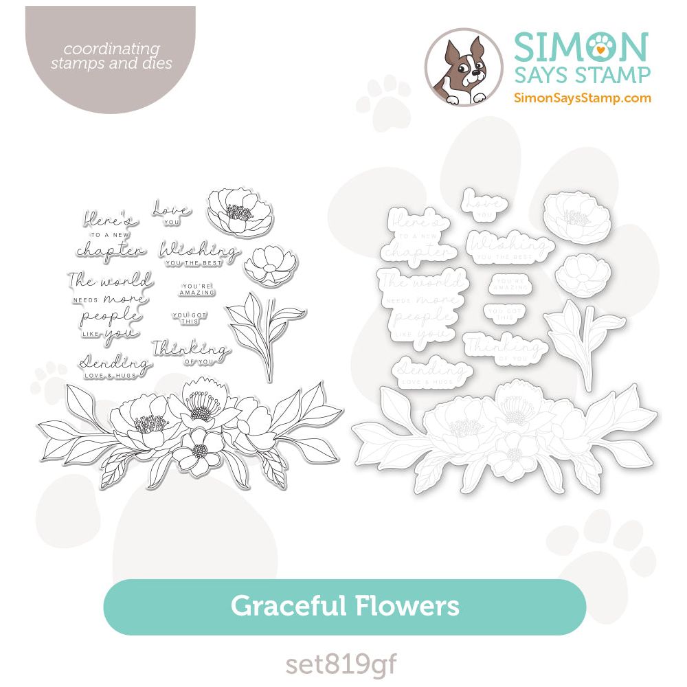 Simon Says Stamps and Dies Graceful Flowers set819gf