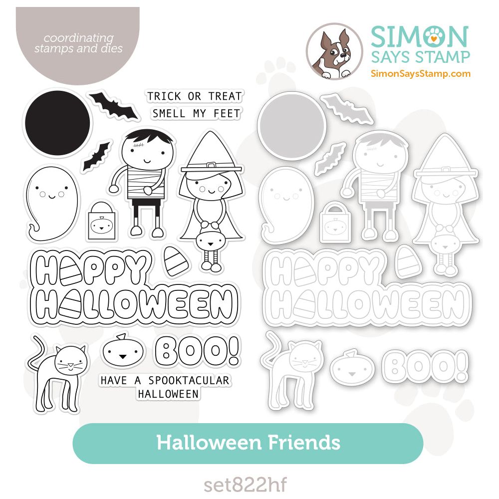 Simon Says Stamps And Dies Halloween Friends set822hf Cheering For You