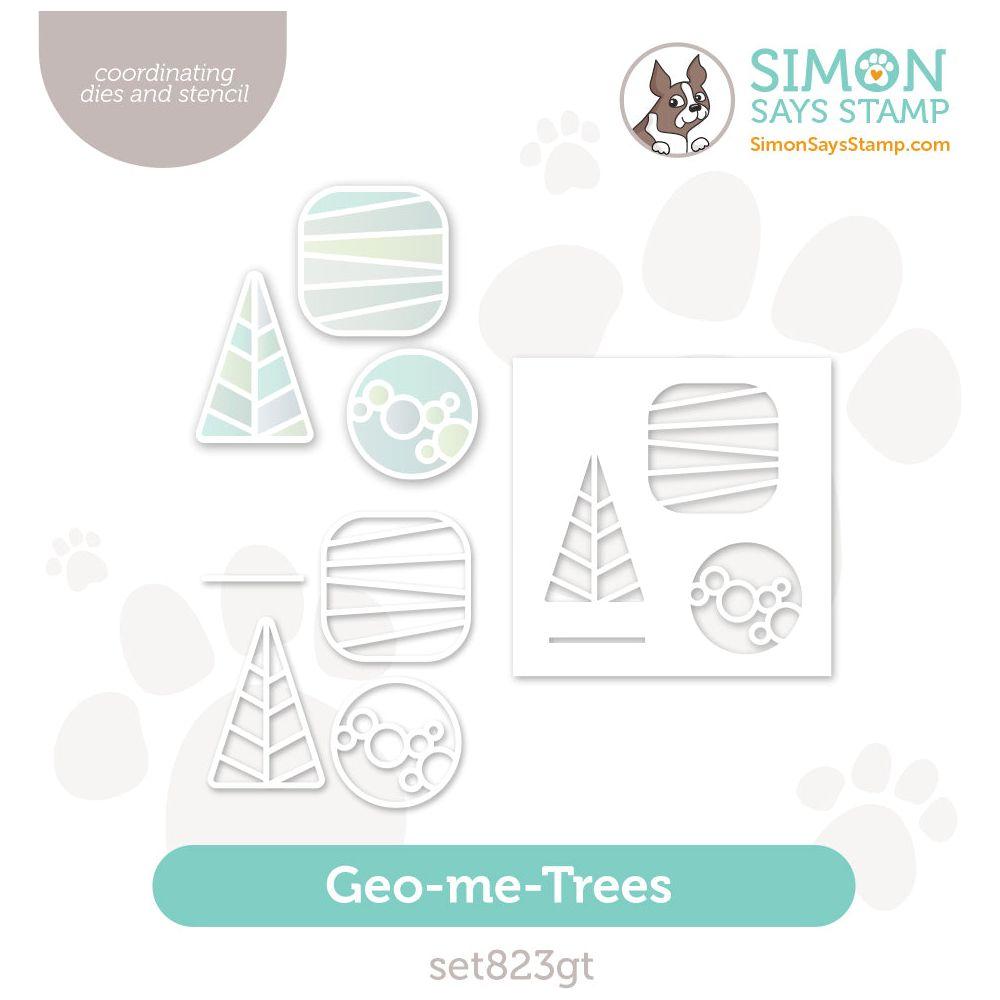 Simon Says Stencils And Dies Geo Me Trees set823gt Cheering For You