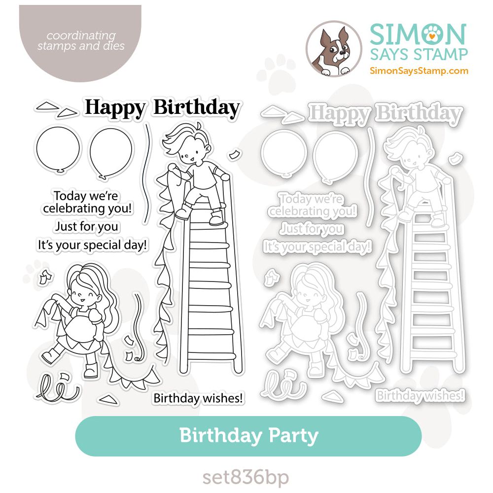 Simon Says Stamps and Dies Birthday Party set836bp Stamptember