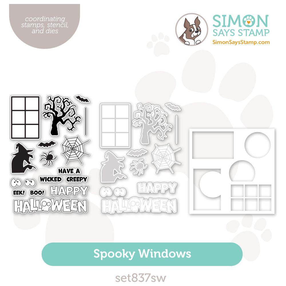 Simon Says Stamps Dies And Stencil Spooky Windows set837sw Stamptember