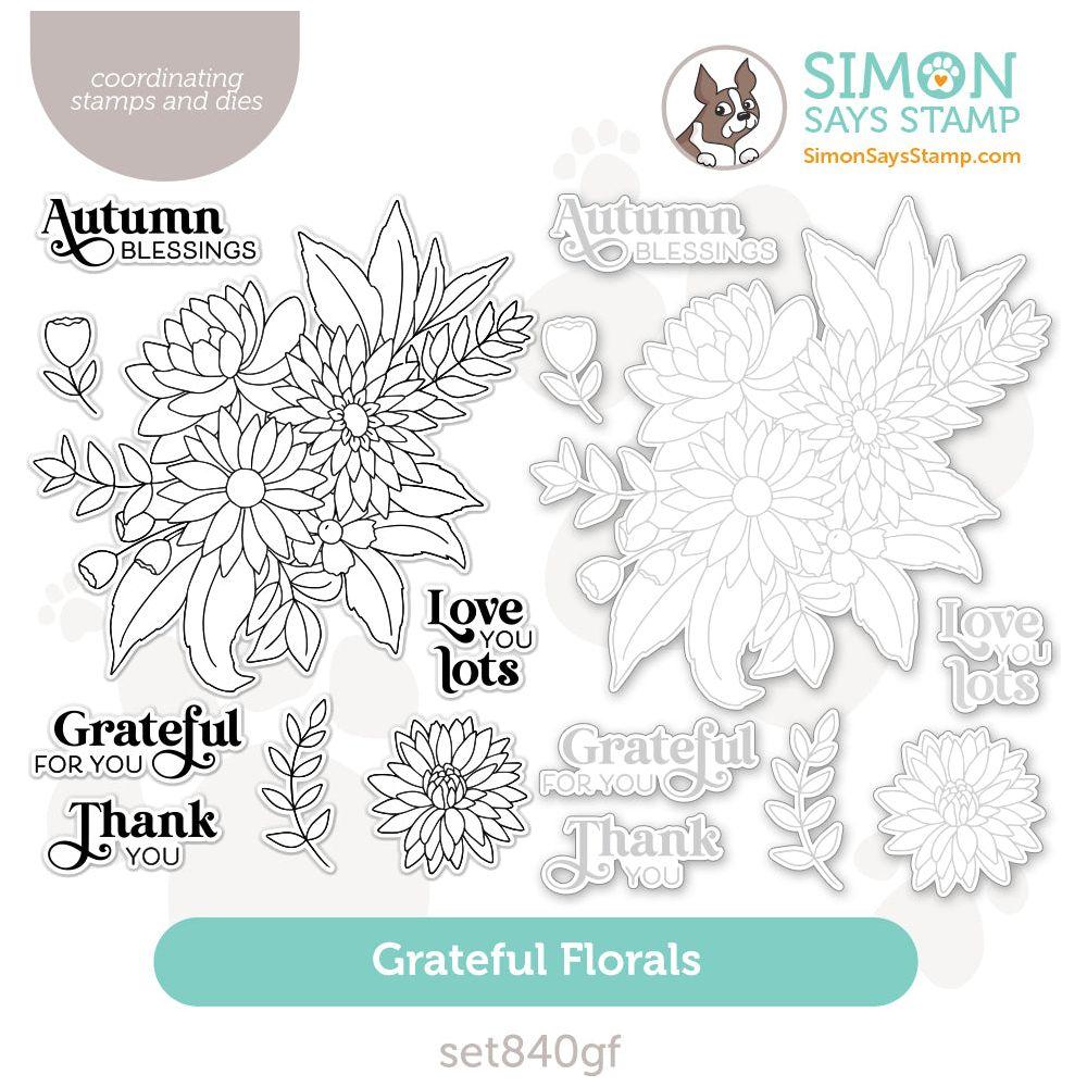 Simon Says Stamps And Dies Grateful Florals set840gf Stamptember