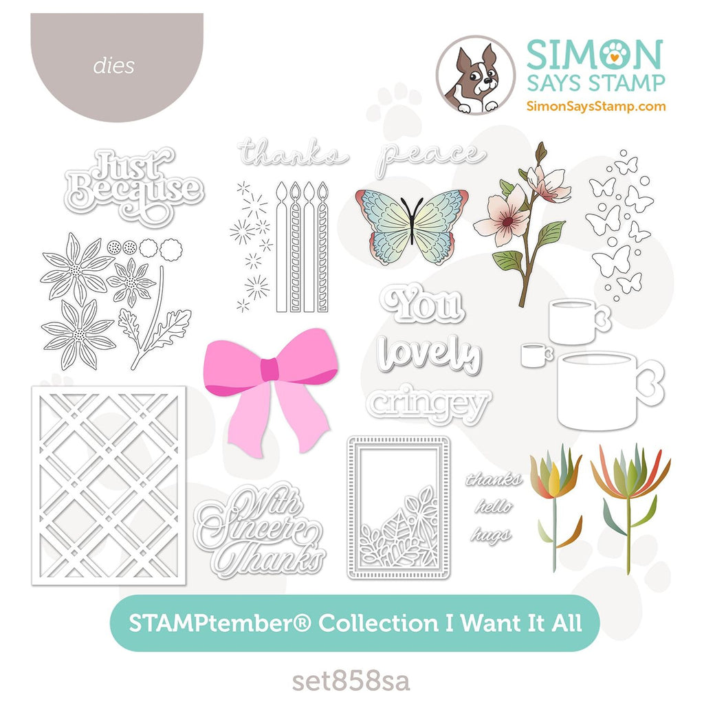 Simon Says Stamp Stamptember I Want It All Wafer Dies set858sa