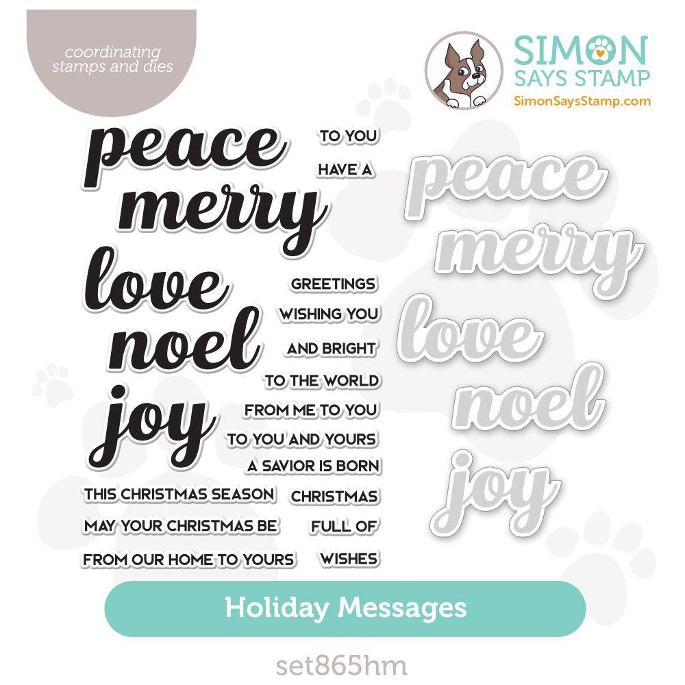 Simon Says Stamps And Dies Holiday Messages set865hm Sweet Wishes