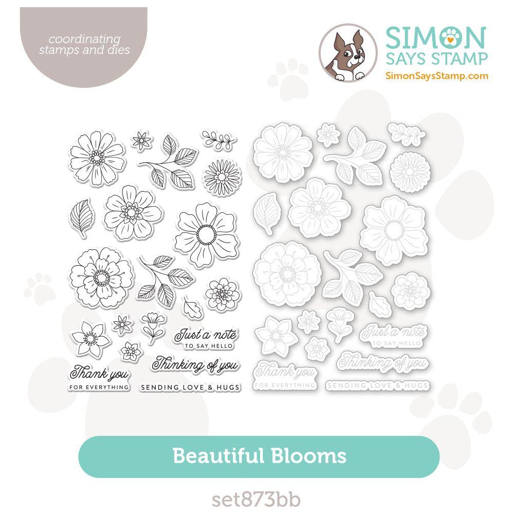 Simon Says Stamps And Dies Beautiful Blooms set873bb Sweet Wishes