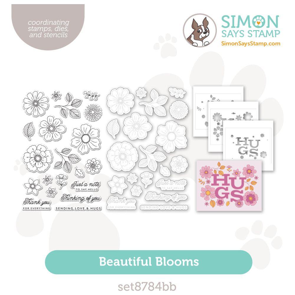 Simon Says Stamps Dies And Stencils Beautiful Blooms set8784bb Sweet Wishes