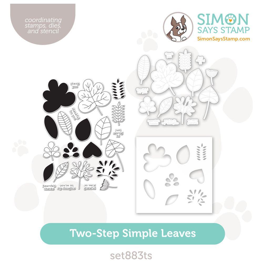 Simon Says Stamps Dies and Stencil Two-Step Simple Leaves set883ts