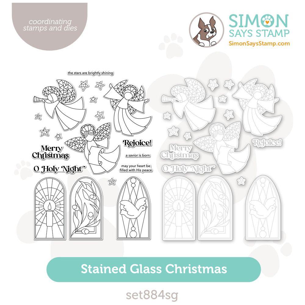 Simon Says Stamps And Dies Stained Glass Christmas set884sg