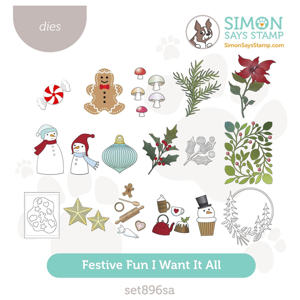 Simon Says Stamp Festive Fun Collection Stand-Alone Dies set896sa