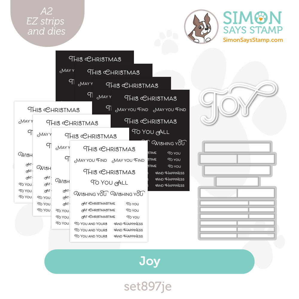 Simon Says Stamp EZ Strips and Dies Joy set897je DieCember