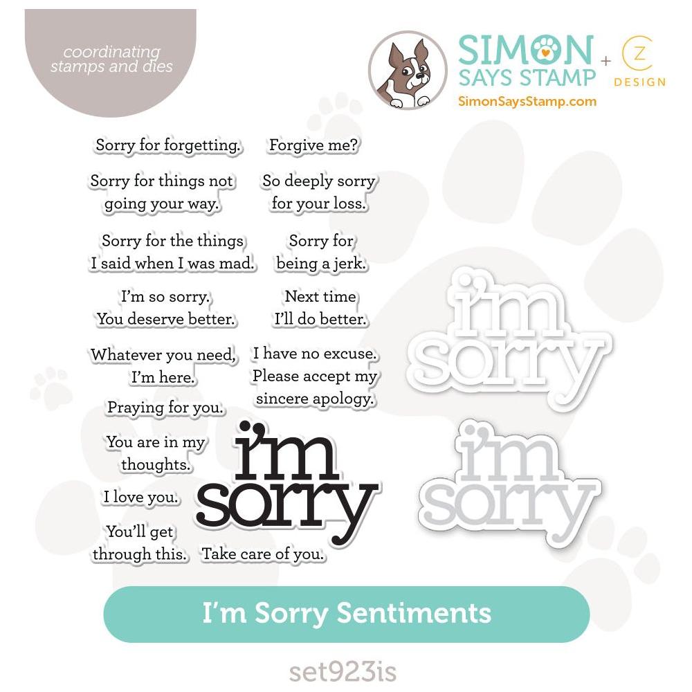 CZ Designs I'm Sorry Stamp and Die Bundle