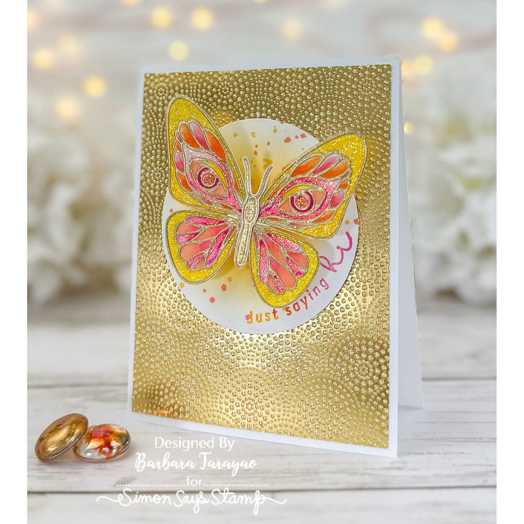 Simon Says Stamps And Dies Mix And Match Butterflies set744mm Splendor Hi Card