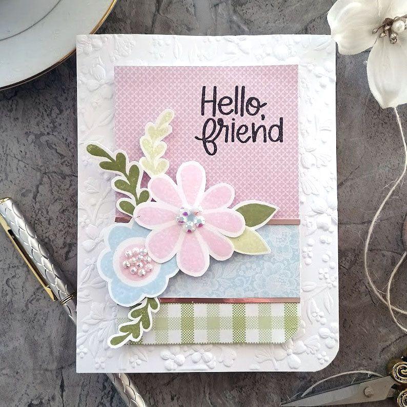 Simon Says Stamps and Dies Flower Happy set649fh Thank You Card | color-code:ALT04