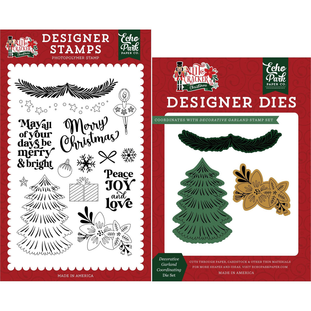 Echo Park Decorative Garland Stamps And Dies Bundle