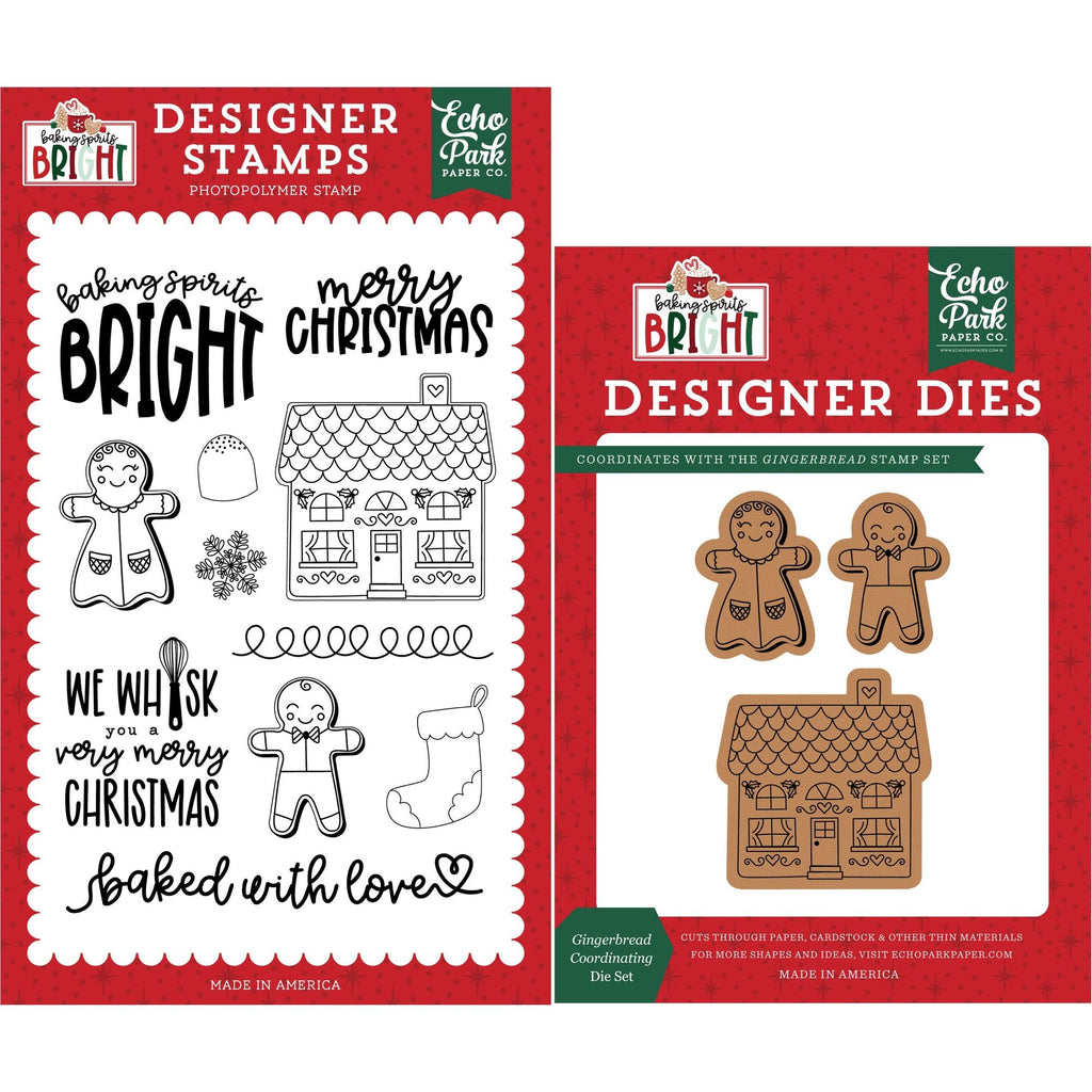 Echo Park Gingerbread Stamps And Dies Bundle