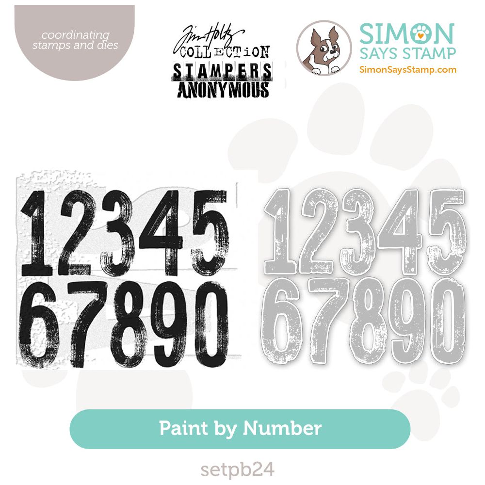 Simon Says Stamp Paint By Number Wafer Dies sss483 setpb24