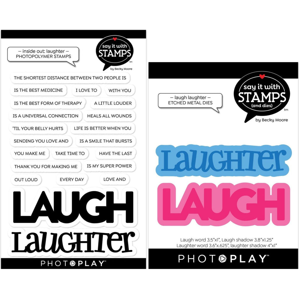 PhotoPlay Laugh Laughter Stamps And Dies Bundle