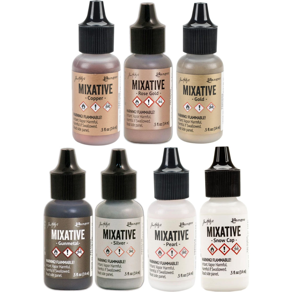 Tim Holtz Alcohol Ink Mixative Bundle of 7 Ranger