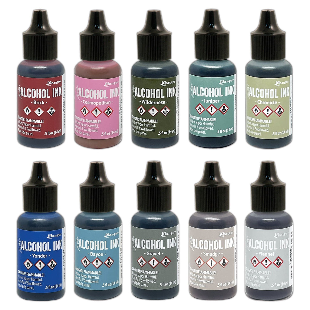 Tim Holtz Alcohol Ink Set Of 10 Ranger Bundle