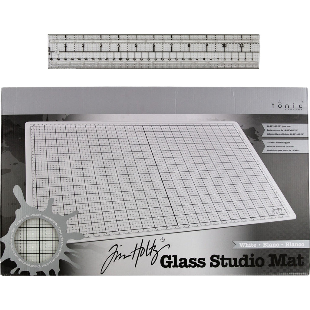 Tim Holtz Tonic Glass Studio Mat And Ruler Bundle