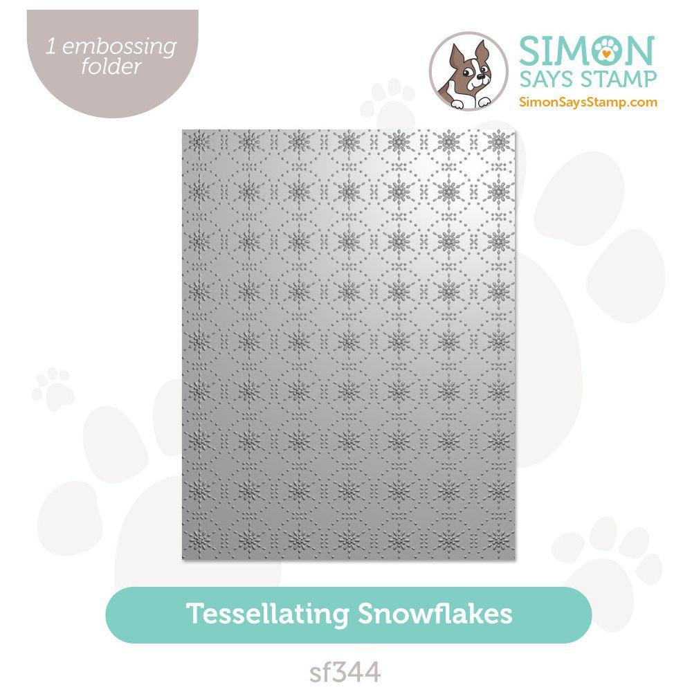 Simon Says Stamp Embossing Folder Tessellating Snowflakes sf344 Sweetheart