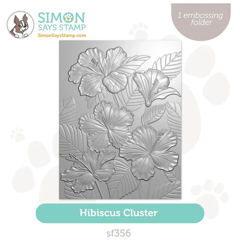 Simon Says Stamp Embossing Folder Hibiscus Cluster sf356 