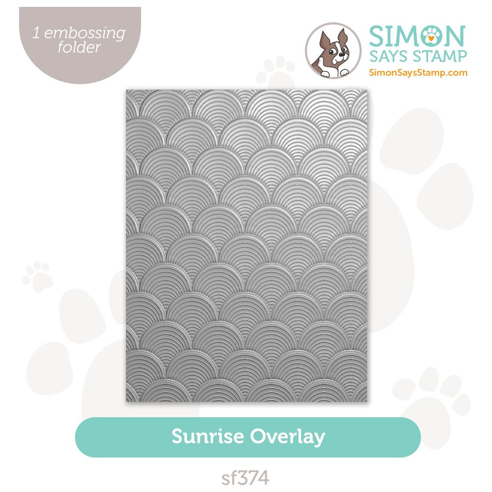 Simon Says Stamp Embossing Folder Sunrise Overlay sf374 Celebrate